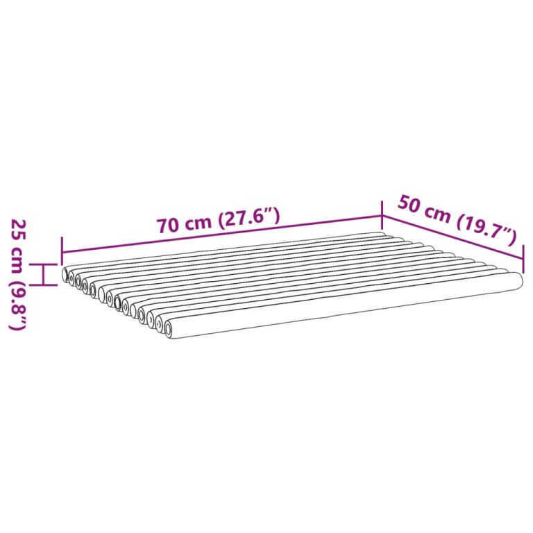 Prostirke za kadu 2 kom 70 x 50 cm od bambusa