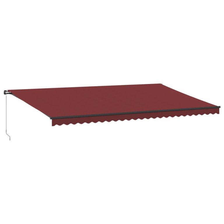 Tenda na ručno uvlačenje s LED svjetlima bordo 600 x 350 cm