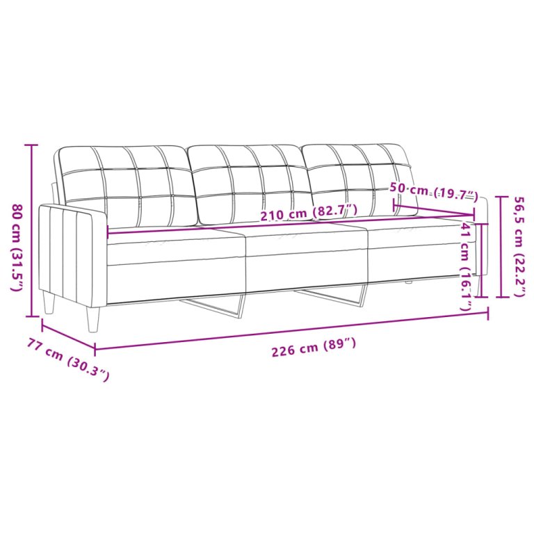 2-dijelni set sofa s jastucima crni baršunasti