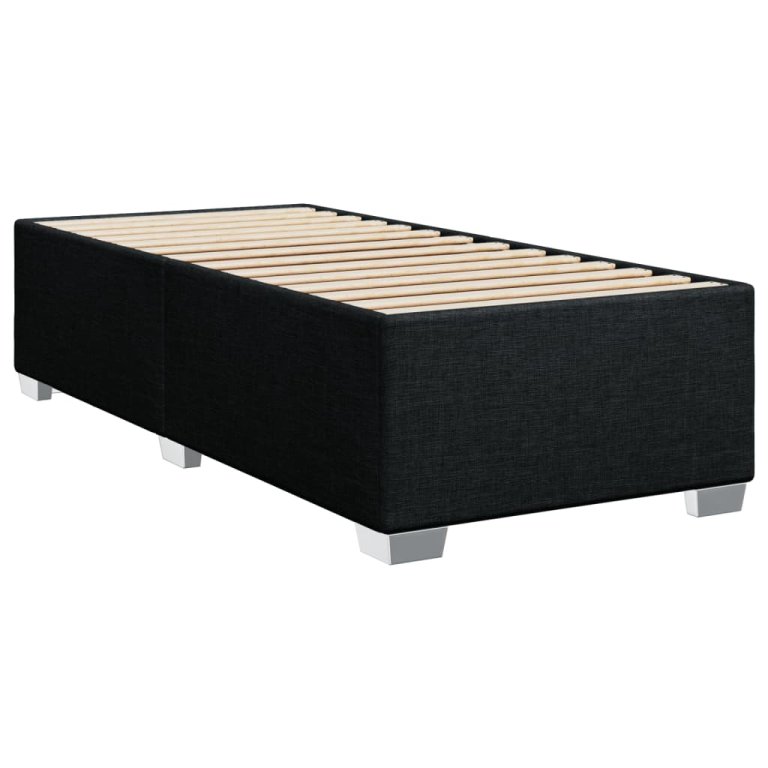 Box spring krevet s madracem crni 90x190 cm od tkanine