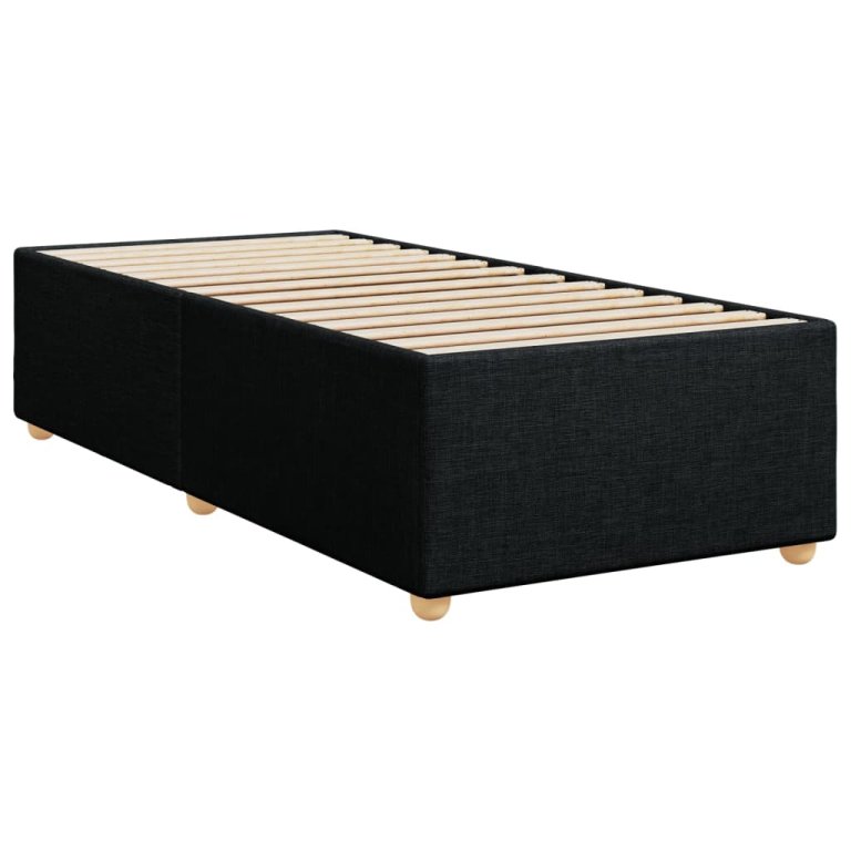 Box spring krevet s madracem crni 90x190 cm od tkanine