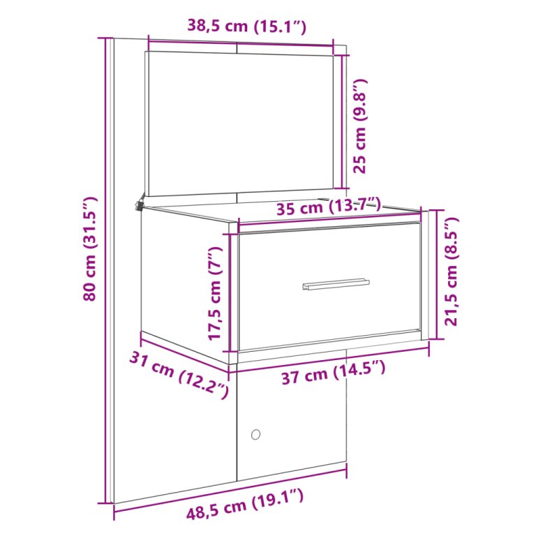 Uzglavlje za krevet s ormarićima crno 120 cm drveno