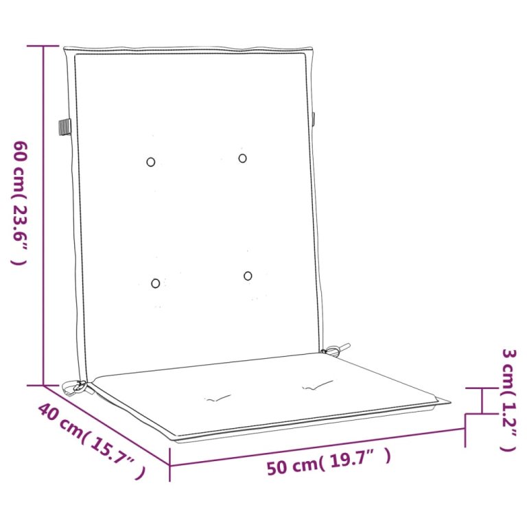 Jastuci za vrtne stolice 6 kom sivi karirani 100x50x3cm tkanine