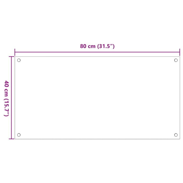 Kuhinjske zaštite od prskanja 2 kom crne 80 x 40 cm staklene