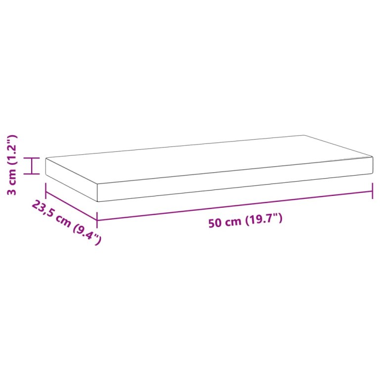 Zidne police 2 kom 50x23,5x3 cm srebrne nehrđajući čelik