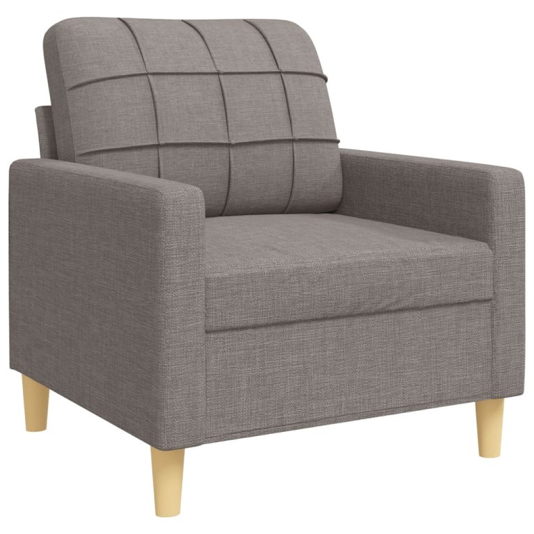 3-dijelni set sofa smeđesivi od tkanine