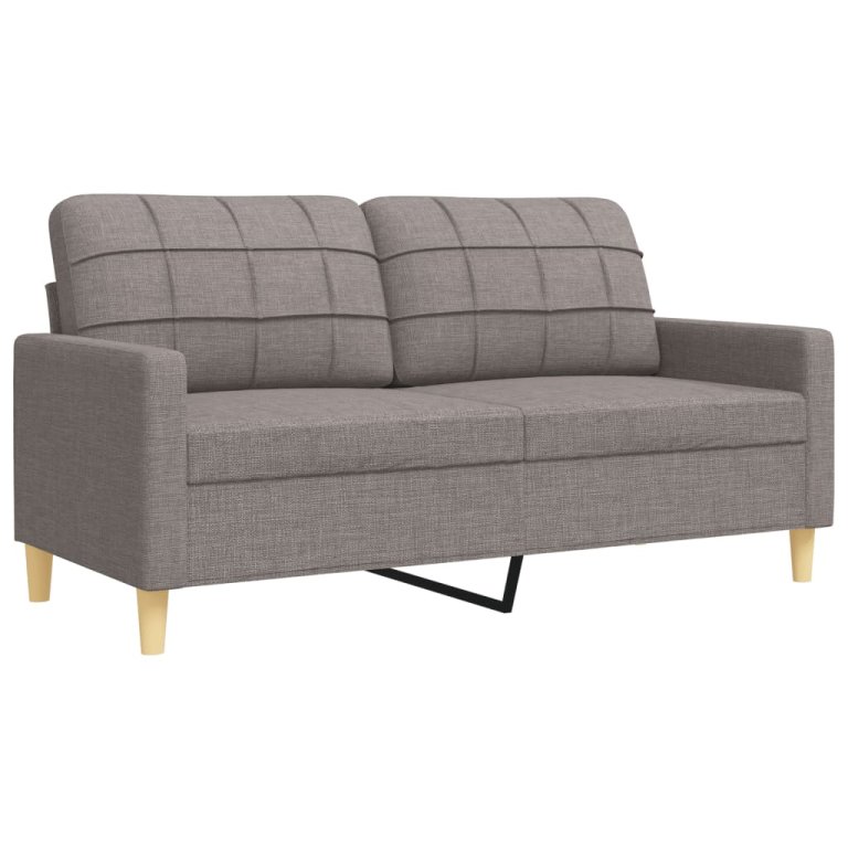 3-dijelni set sofa smeđesivi od tkanine