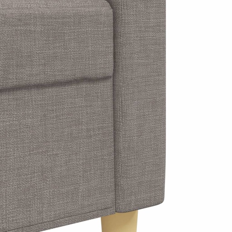 3-dijelni set sofa smeđesivi od tkanine