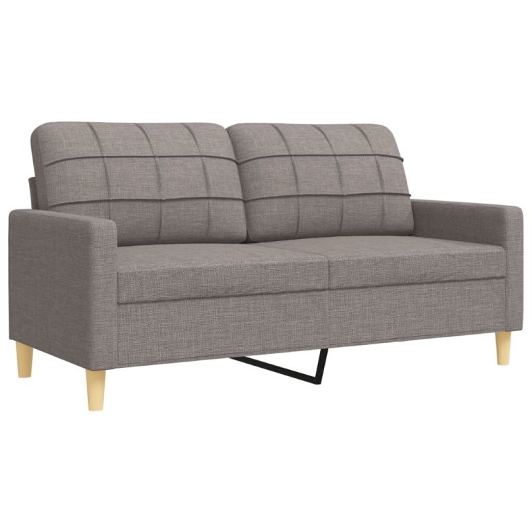 2-dijelni set sofa smeđesivi od tkanine