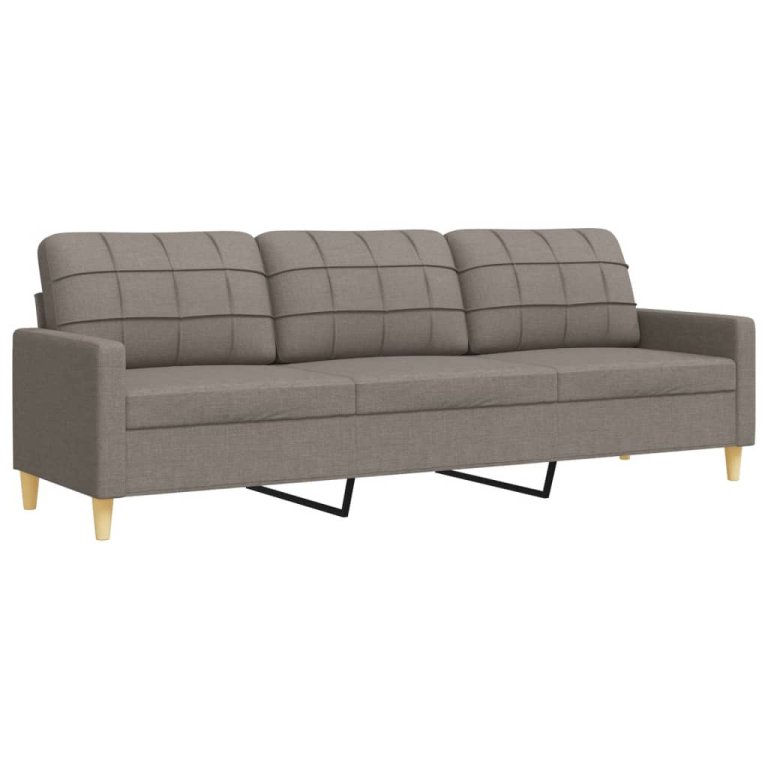 2-dijelni set sofa smeđesivi od tkanine