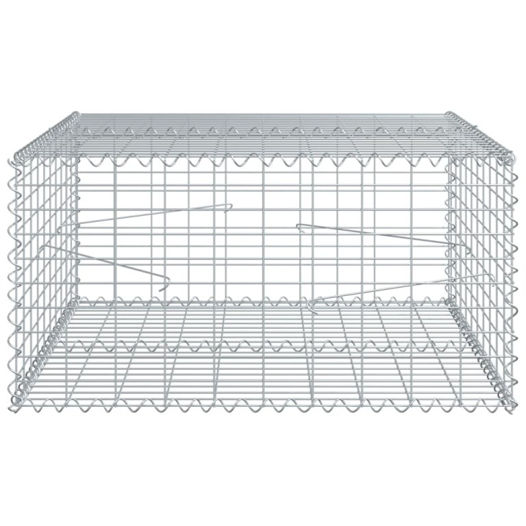 Gabionska košara s poklopcem 100x100x50 cm pocinčano željezo