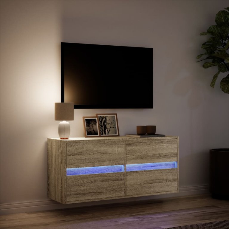 Zidni TV ormarić LED boja hrasta sonome 100x31x45 cm