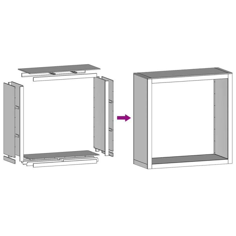 Stalak za drva za ogrjev bijeli 100x40x100 cm čelični