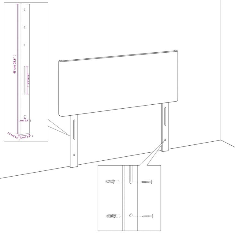 Uzglavlja 2 kom tamnosiva 100 x 5 x 78/88 cm od tkanine