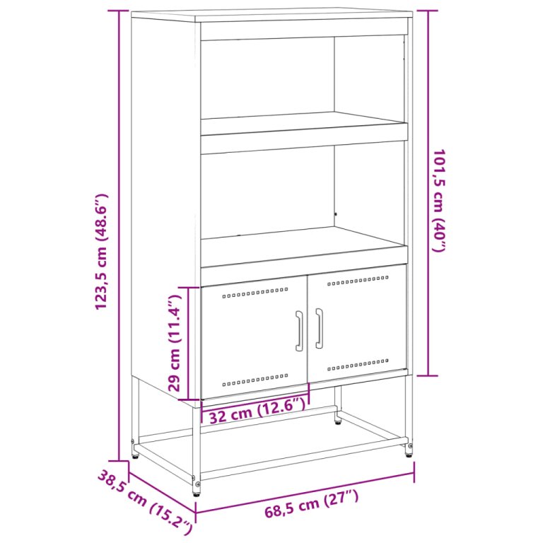 TV ormarić boja senfa 100,5 x 39 x 60,5 cm čelični