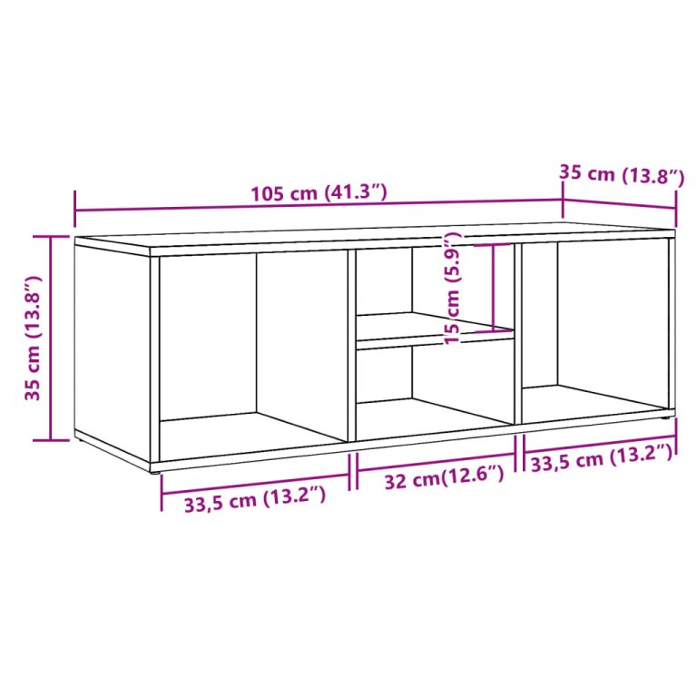 Klupa za spremanje obuće boja staro drvo 105x35x35 cm drvene