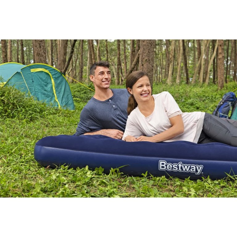 90748 Bestway Inflatable Flocked Airbed 203 x 152 x 22 cm 67003