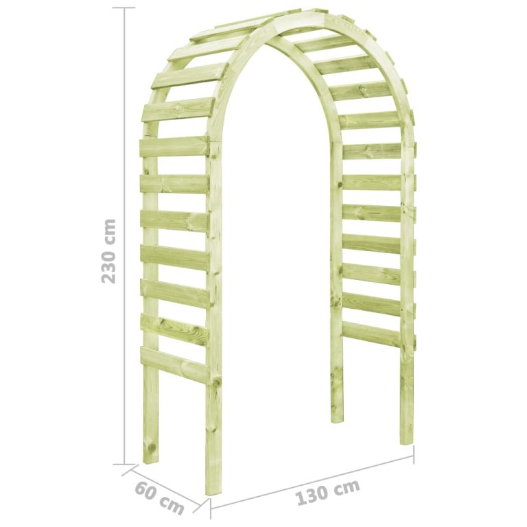 Vrtna pergola 130 x 60 x 230 cm od impregnirane borovine