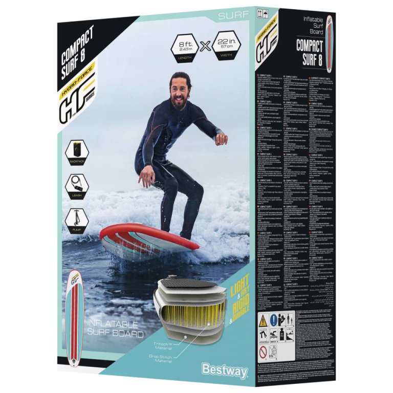 Bestway Hydro-Force SUP na napuhavanje Compact Surf 8 243 x 57 x 7 cm