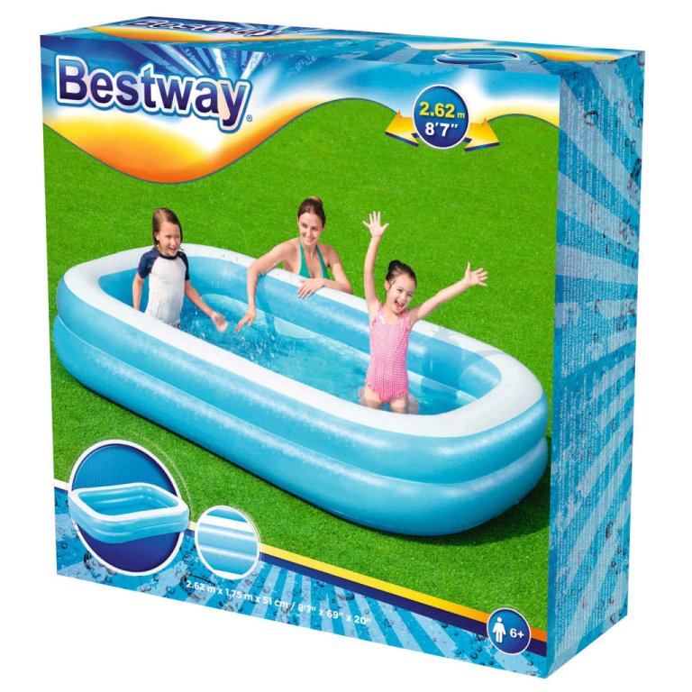 Bestway obiteljski pravokutni bazen na napuhavanje 262 x 175 x 51 cm