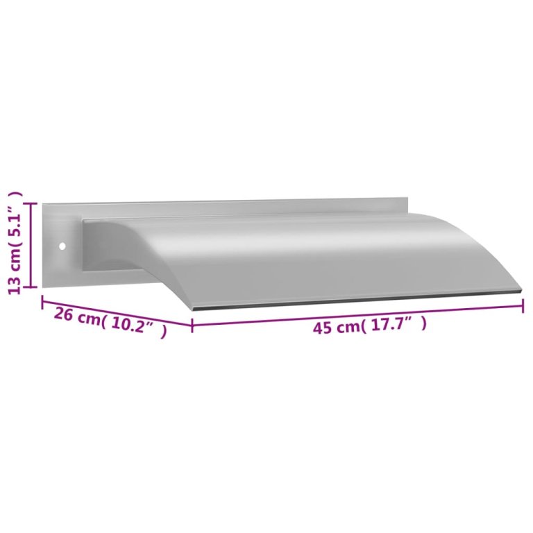 Fontana za bazen srebrna 45x26x13 cm od nehrđajućeg čelika