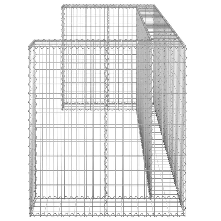 Gabionski zid za kante od pocinčanog čelika 254 x 100 x 110 cm