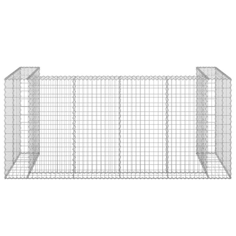 Gabionski zid za kante od pocinčanog čelika 254 x 100 x 110 cm