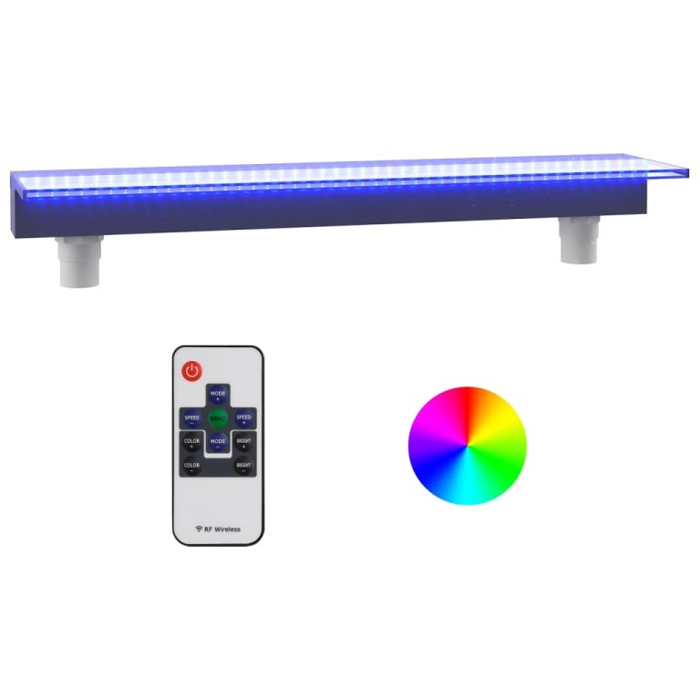 Prelijevajući vodopad s RGB LED svjetlima akrilni 90 cm