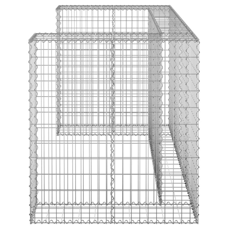 Gabionski zid za kante od pocinčanog čelika 180 x 100 x 110 cm