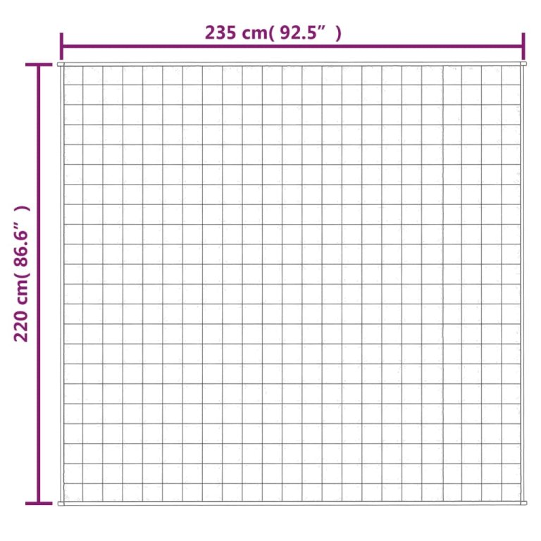 Teška deka siva 220x235 cm 11 kg od tkanine