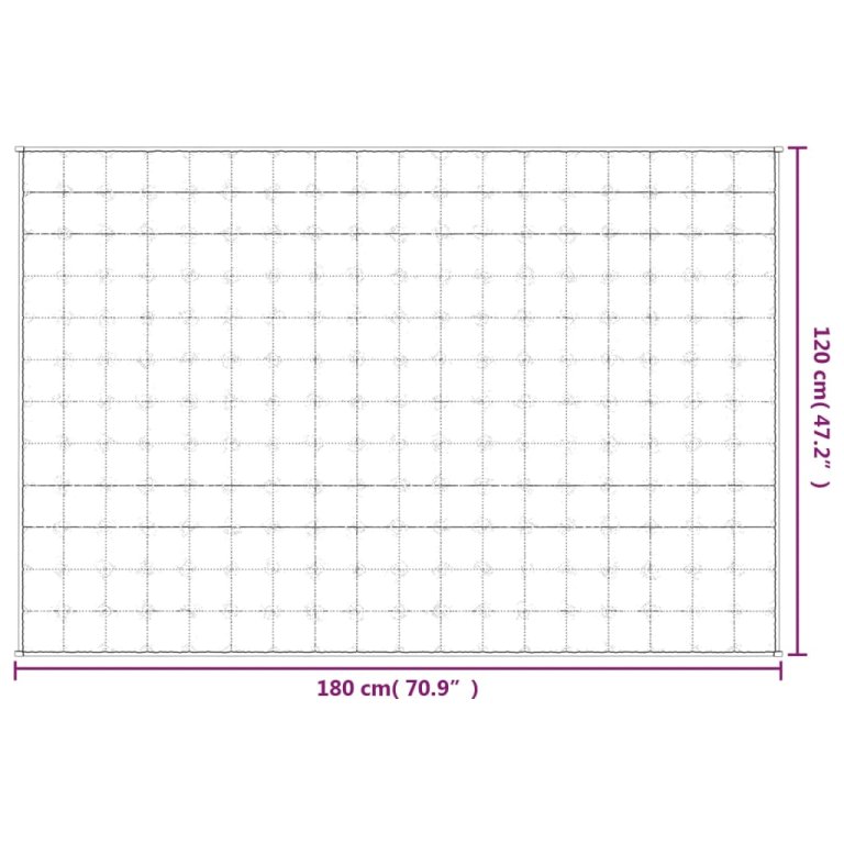 Teška deka siva 120 x 180 cm 5 kg od tkanine