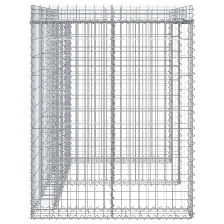 Gabionski zid za kante za smeće 192x91x120 cm pocinčano željezo