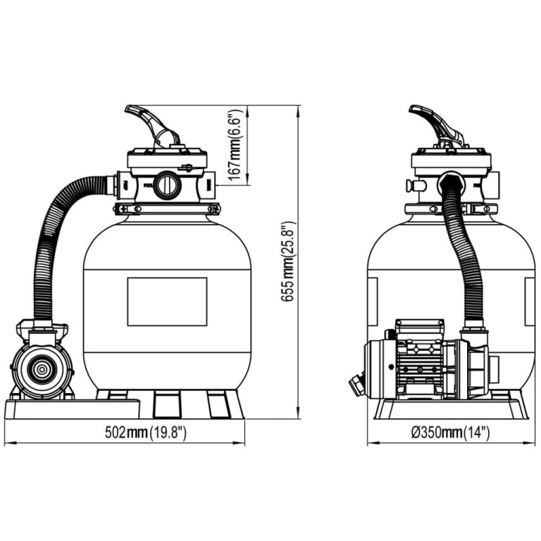 Crpke s pješčanim filtrom 2 kom 600 W 17 000 L/h