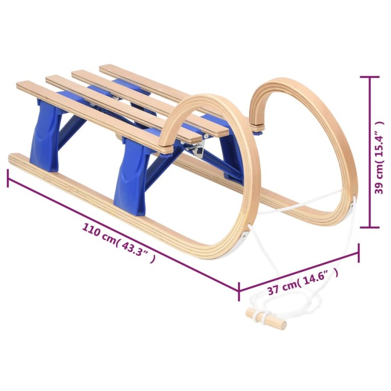 Sklopive sanjke 110 cm od šperploče