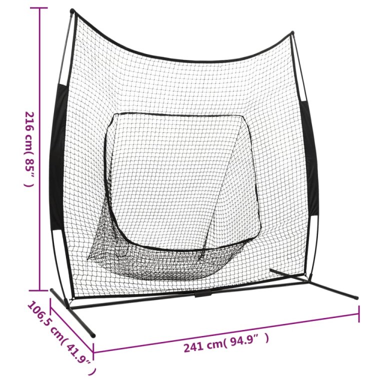 Mreža za vježbanje više sportova 241x106,5x216 cm metalna