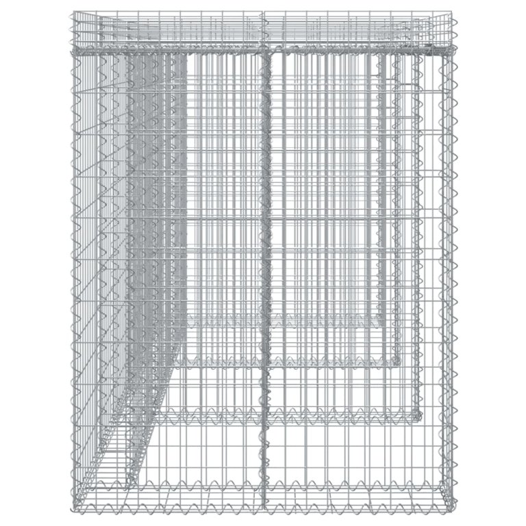 Gabionski zid za kantu za smeće 270x91x120 cm pocinčano željezo