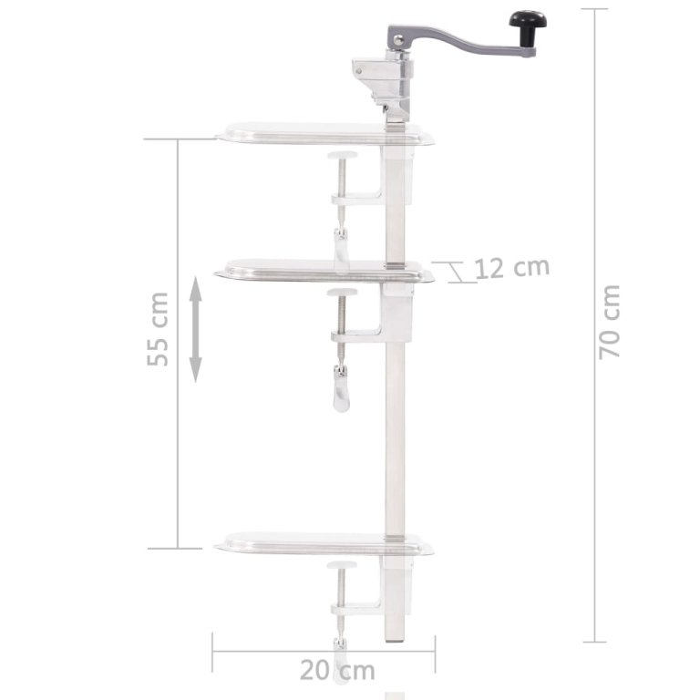 Otvarač za limenke srebrni 70 cm aluminij i nehrđajući čelik