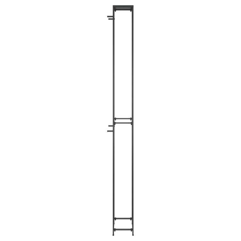 Stalak za vino za 57 boca crni 34 x 18 x 200 cm kovano željezo