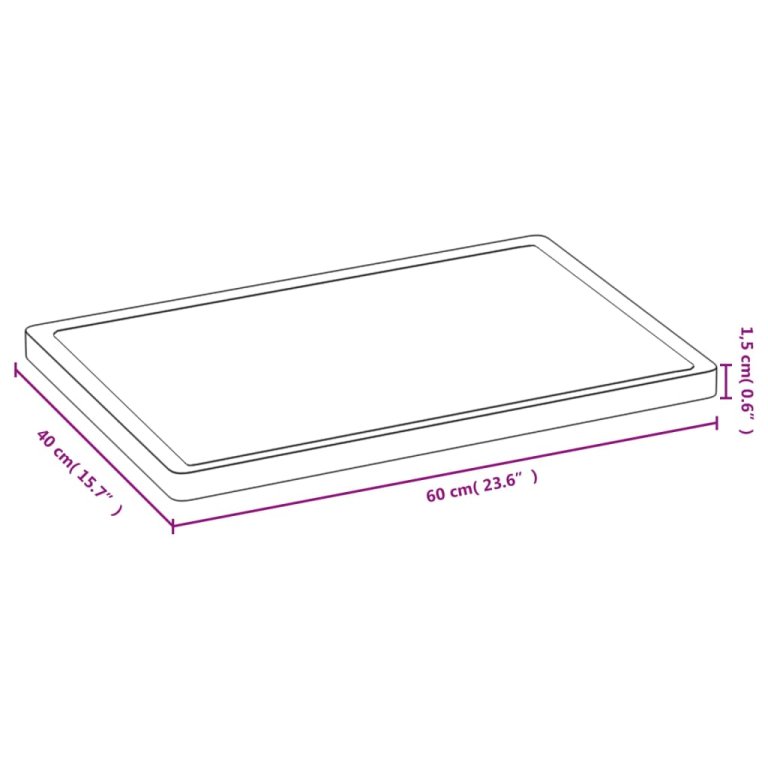 Daska za rezanje 40x60x1,5 cm od bambusa