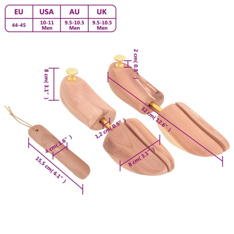 Napinjač za cipele sa žlicom EU 44-45 od masivne cedrovine