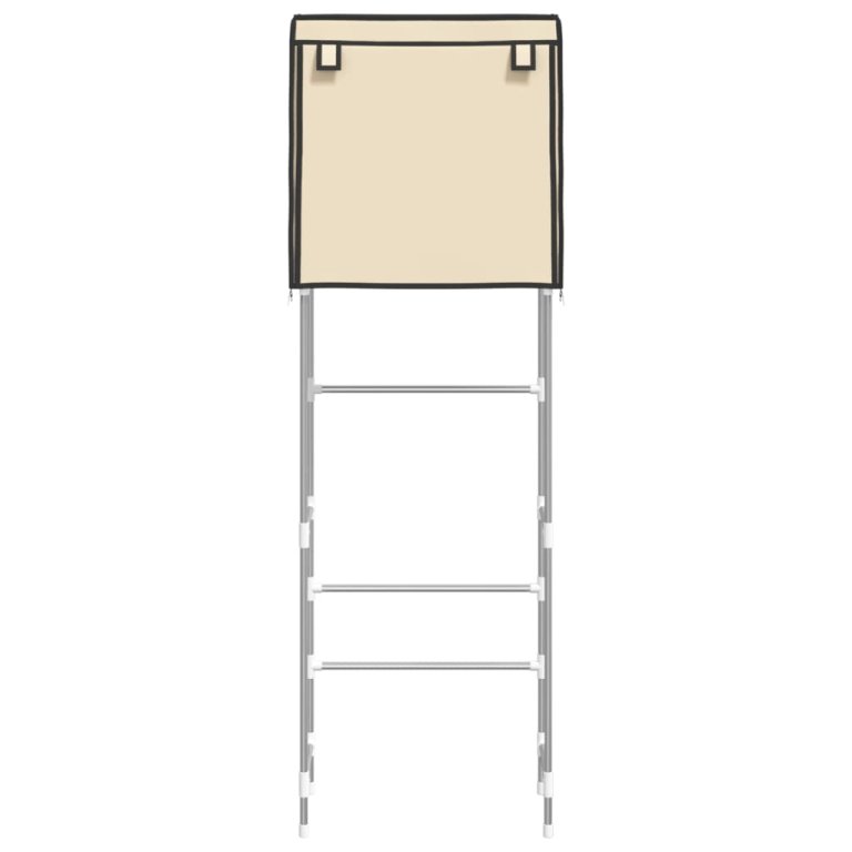 Stalak iznad toaletne školjke s 2 razine krem 56 x 30 x 170 cm