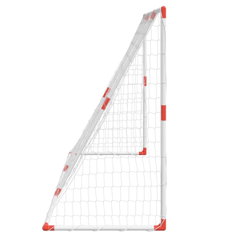 Dječji nogometni gol s loptama 2-u-1 bijeli 184 x 64 x 124 cm