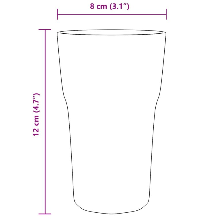 Čaše za pivo 6 kom 295 ml