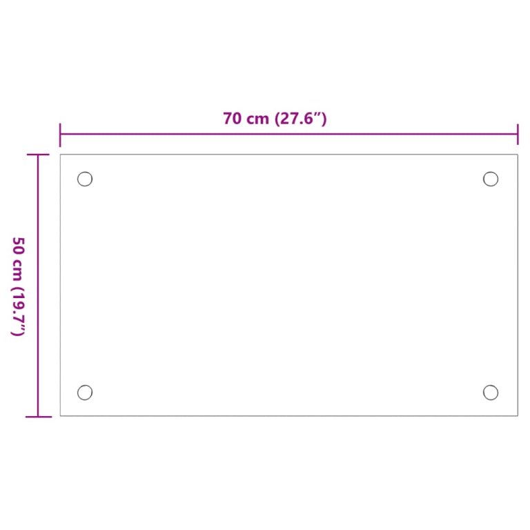 Kuhinjske zaštite od prskanja 2 kom crne 70 x 50 cm staklene