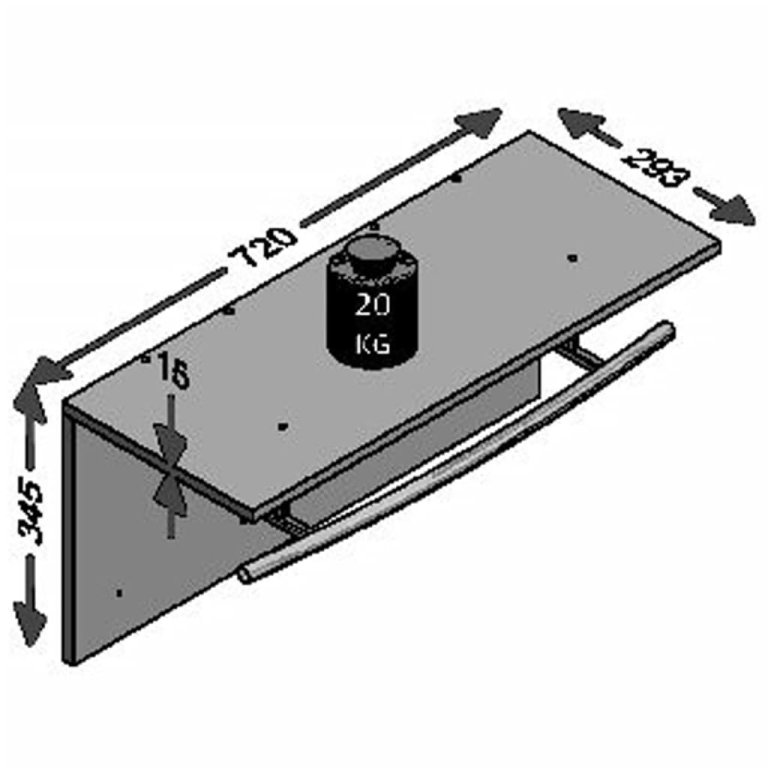 FMD zidni stalak za kapute 72 x 29,3 x 34,5 cm bijeli visoki sjaj