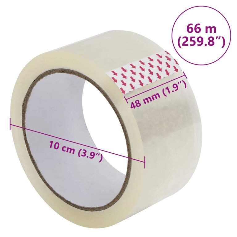 Traka za pakiranje 36 kom prozirna 48 mm x 66 m