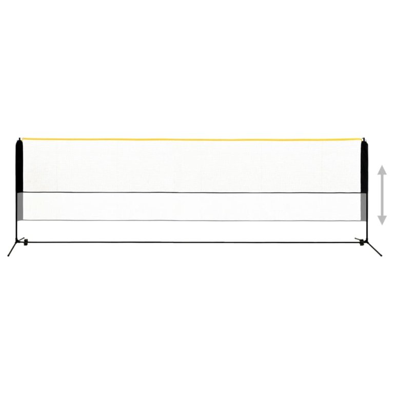 Podesiva mreža za badminton 500 x 103 x 94 - 158 cm metalna