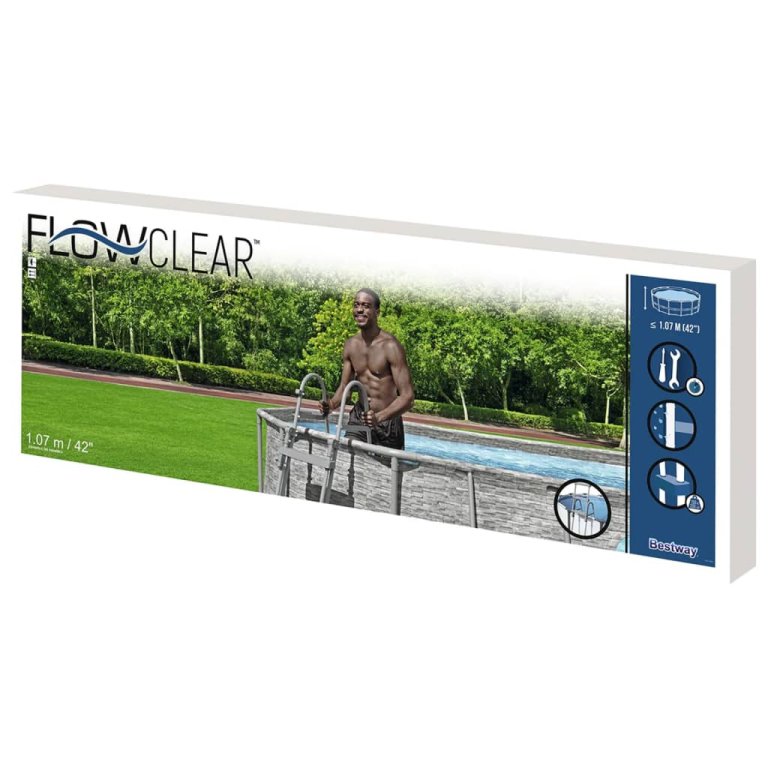 Bestway Flowclear ljestve za bazen s 4 stepenice 107 cm