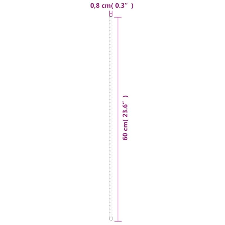 Kolci za vrtne biljke 30 kom zeleni 60 cm čelični