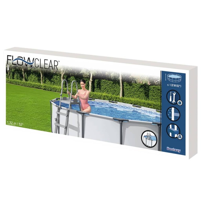 Bestway Flowclear sigurnosne ljestve za bazen s 4 stepenice 132 cm